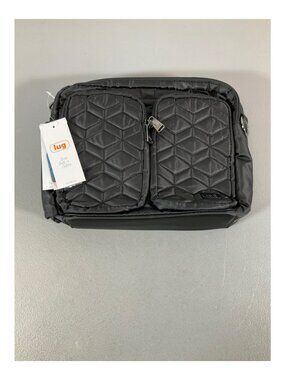 Lug Navigator Midnight Black Crossbody Bag - Unisex Top Handle with Wildlife Pri